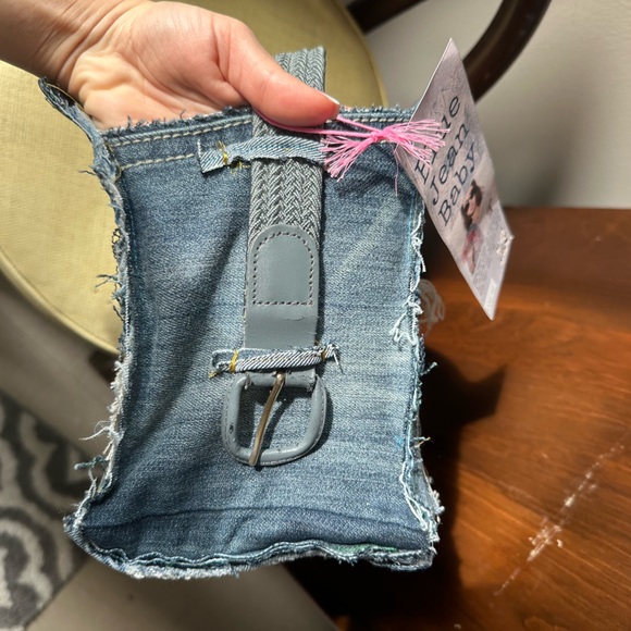 BRAND NEW Blue Jean Baby Custom and Handmade Denim shoulder bag - Picture 7 of 8